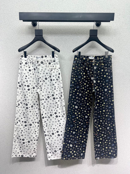 Chan 25fw printed jeans