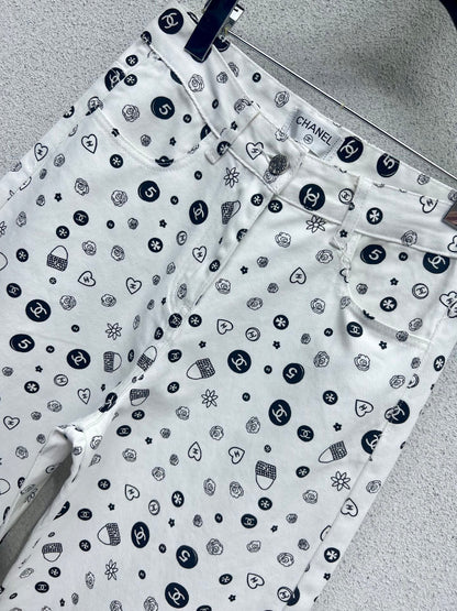 Chan 25fw printed jeans
