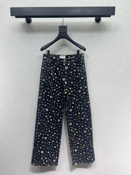 Chan 25fw printed jeans