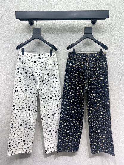 Chan 25fw printed jeans