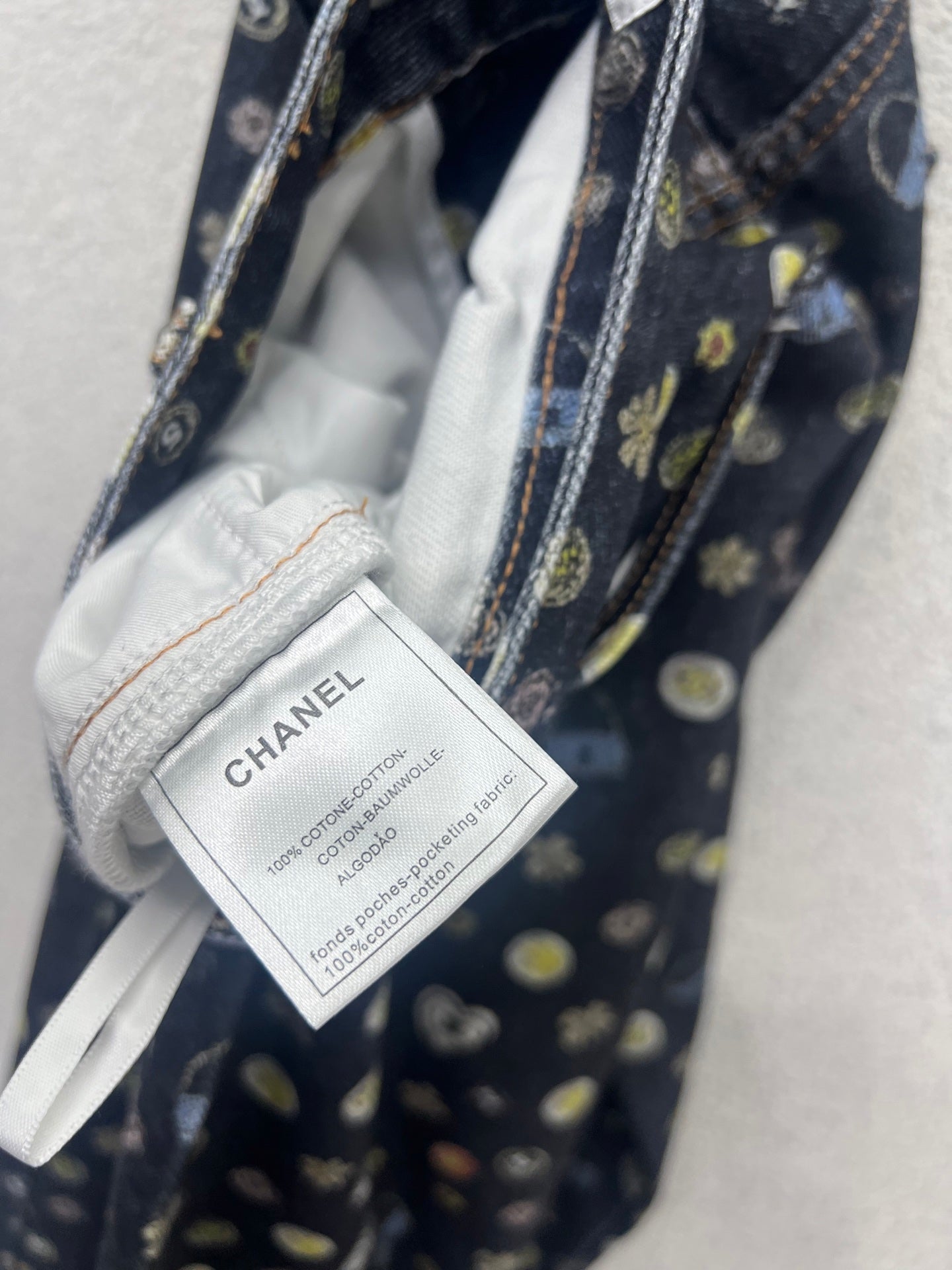 Chan 25fw printed jeans