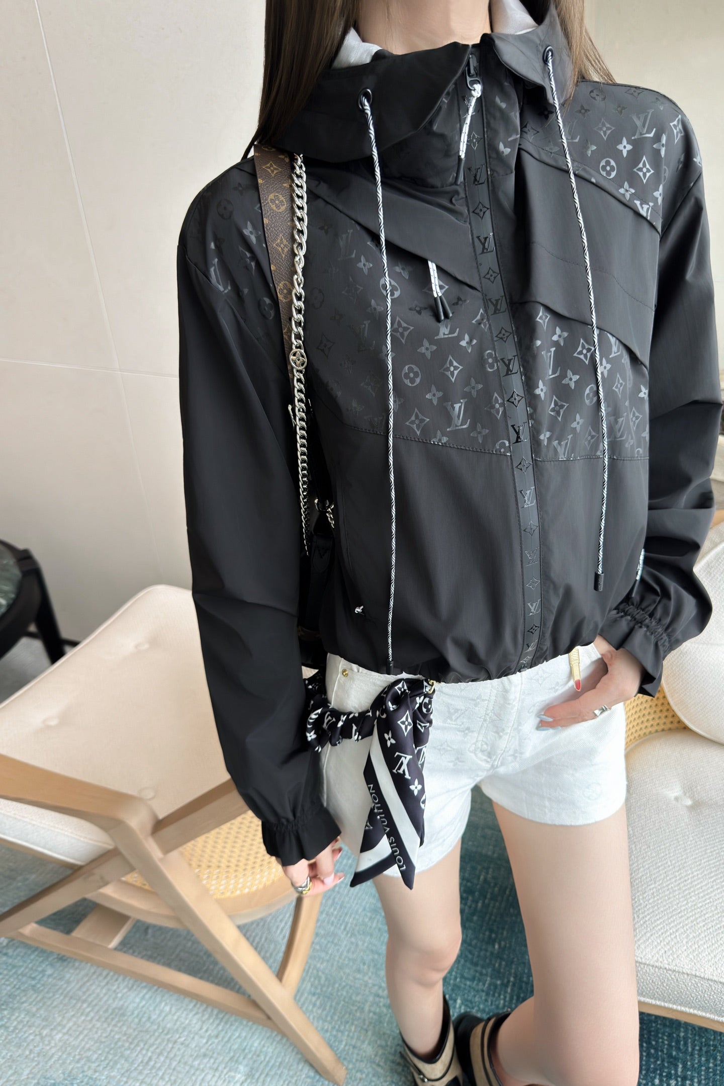 Louis 25fw printed hoodie