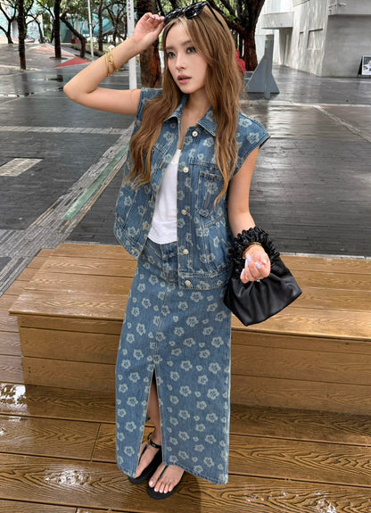 Chan 25fw printed vest