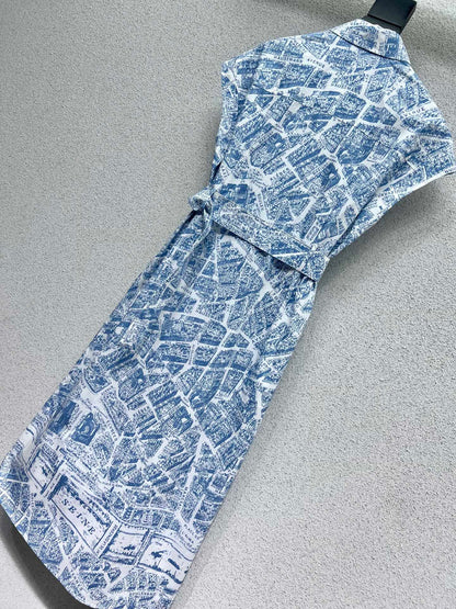 CD 25fw printed dress