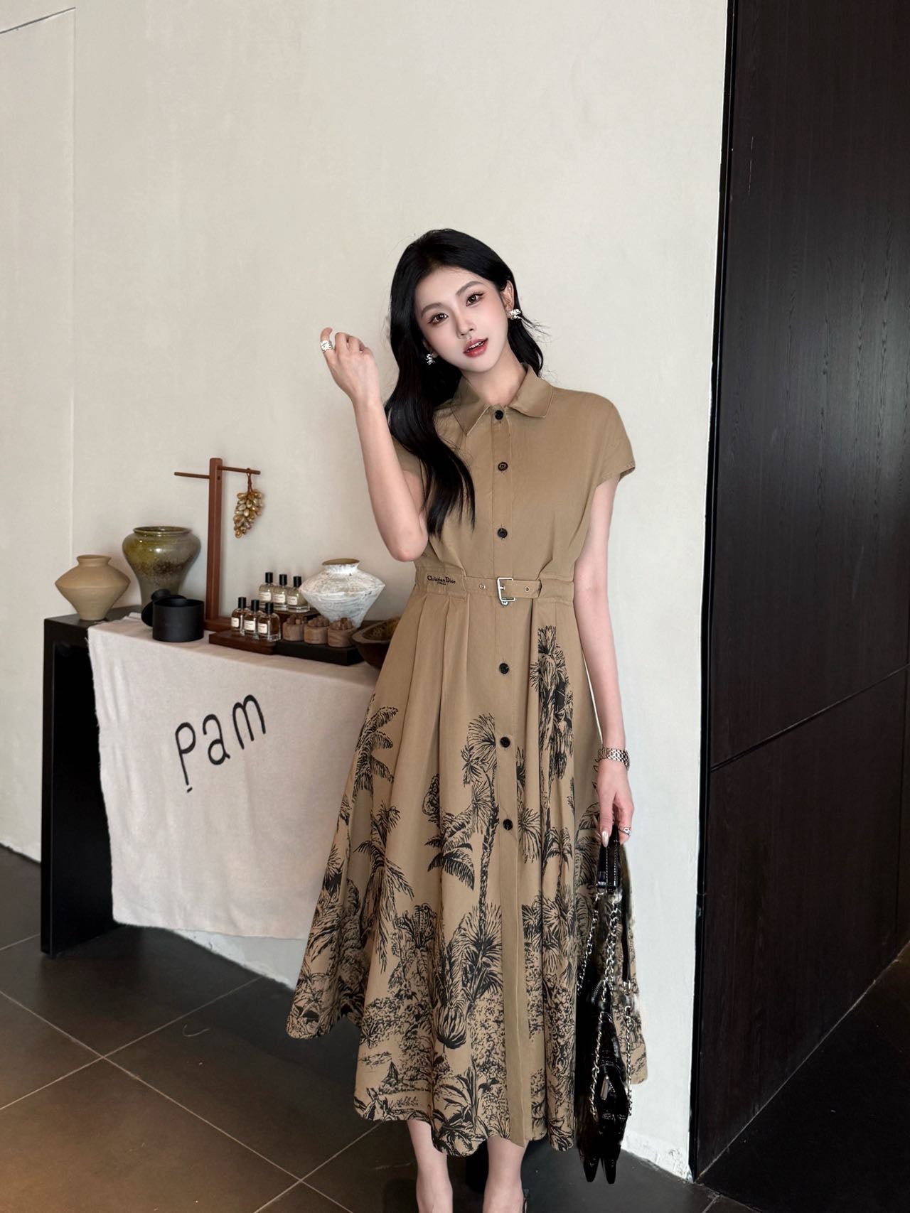 CD 25fw printed dress