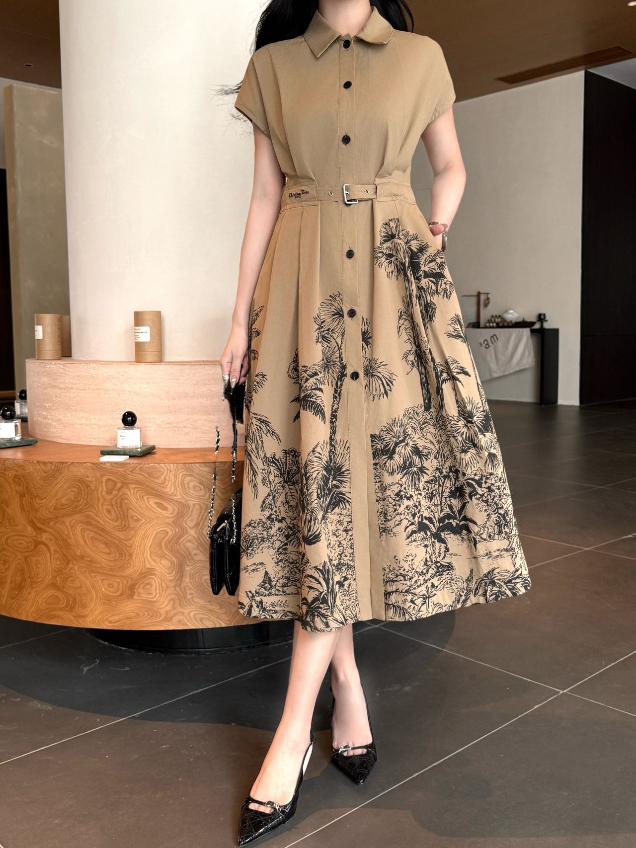 CD 25fw printed dress