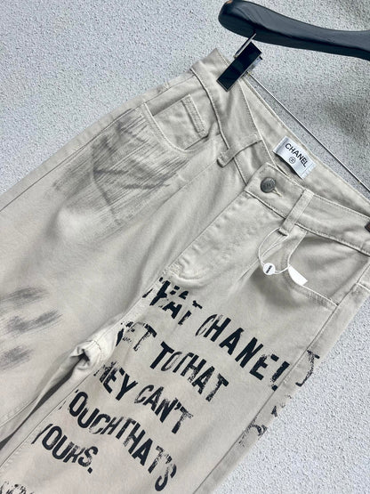 Chan 25fw Graffiti jeans