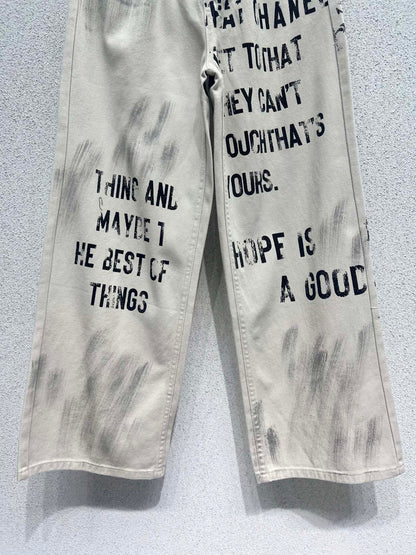 Chan 25fw Graffiti jeans