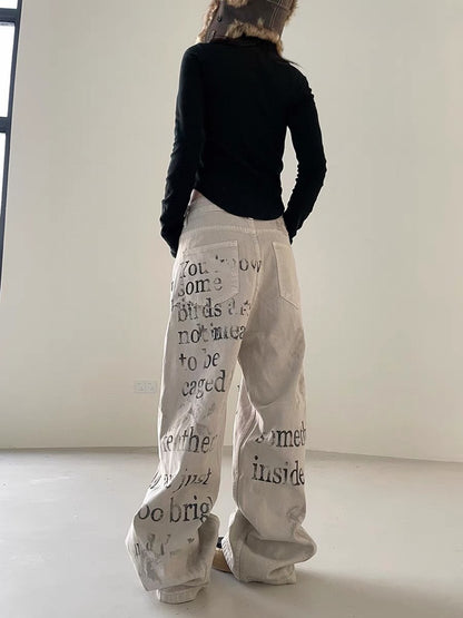 Chan 25fw Graffiti jeans