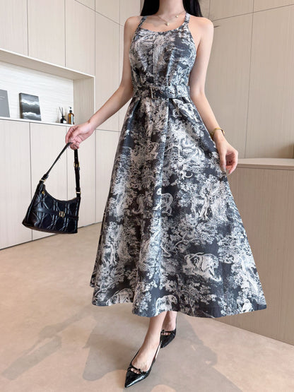 CD 25fw printed dress