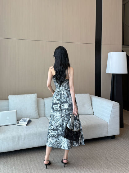 CD 25fw printed dress