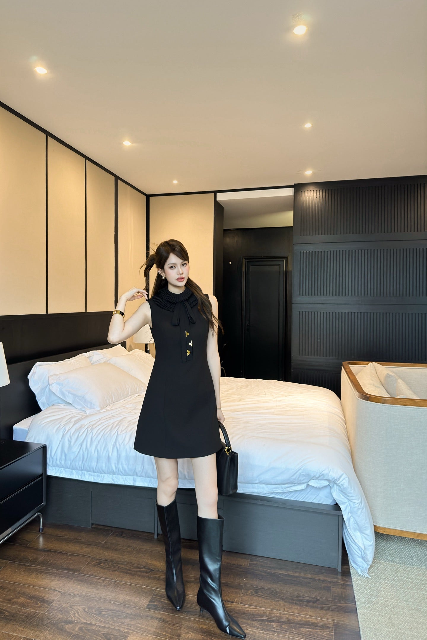 Louis 25fw pleated dress