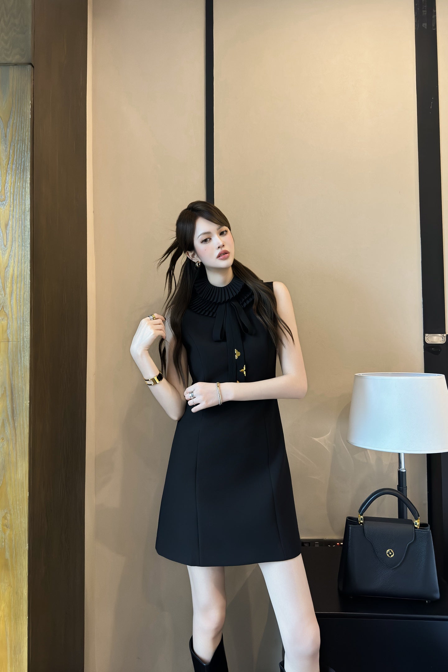 Louis 25fw pleated dress