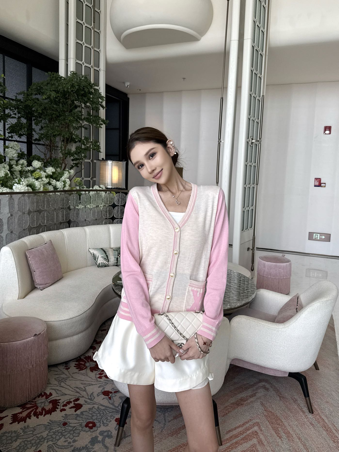 Louis 25fw jacquard cardigan