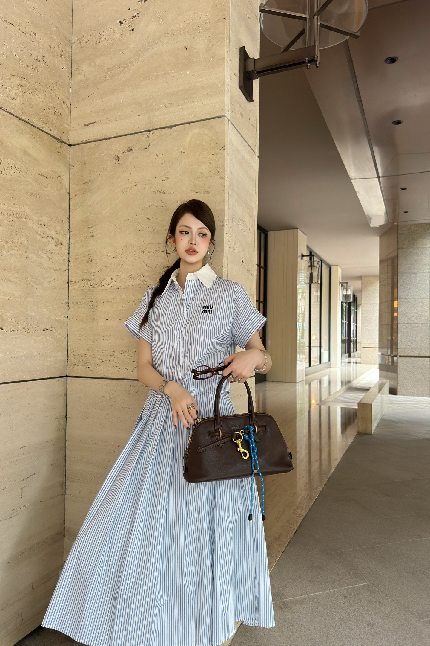 Miu 25fw plaid dress