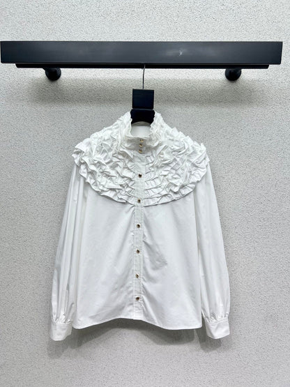Louis 25fw ruffle shirt