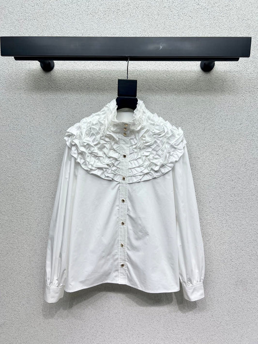 Louis 25fw ruffle shirt