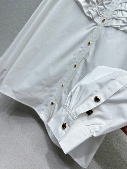 Louis 25fw ruffle shirt