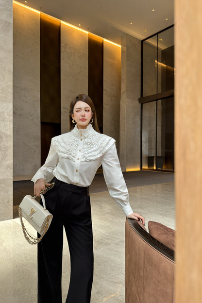 Louis 25fw ruffle shirt