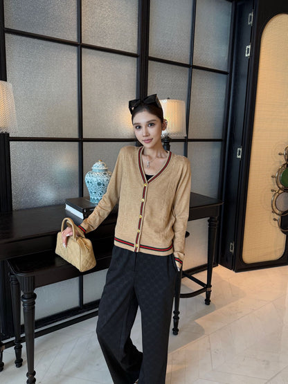 Guc 25fw jacquard cardigan
