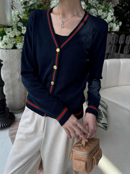 Guc 25fw jacquard cardigan