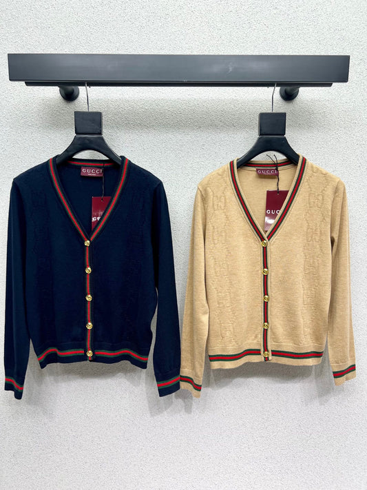 Guc 25fw jacquard cardigan