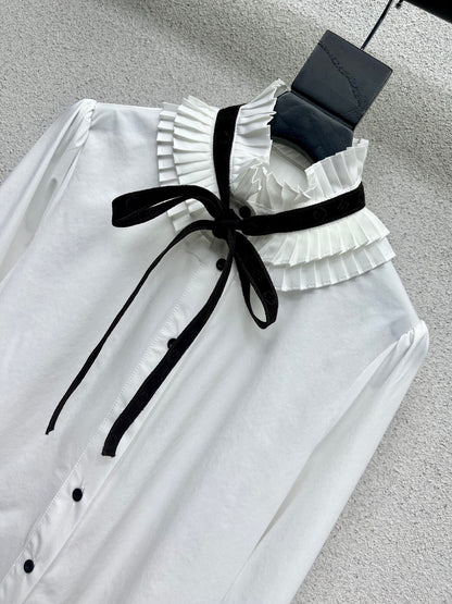 Louis 25fw ruffe shirt