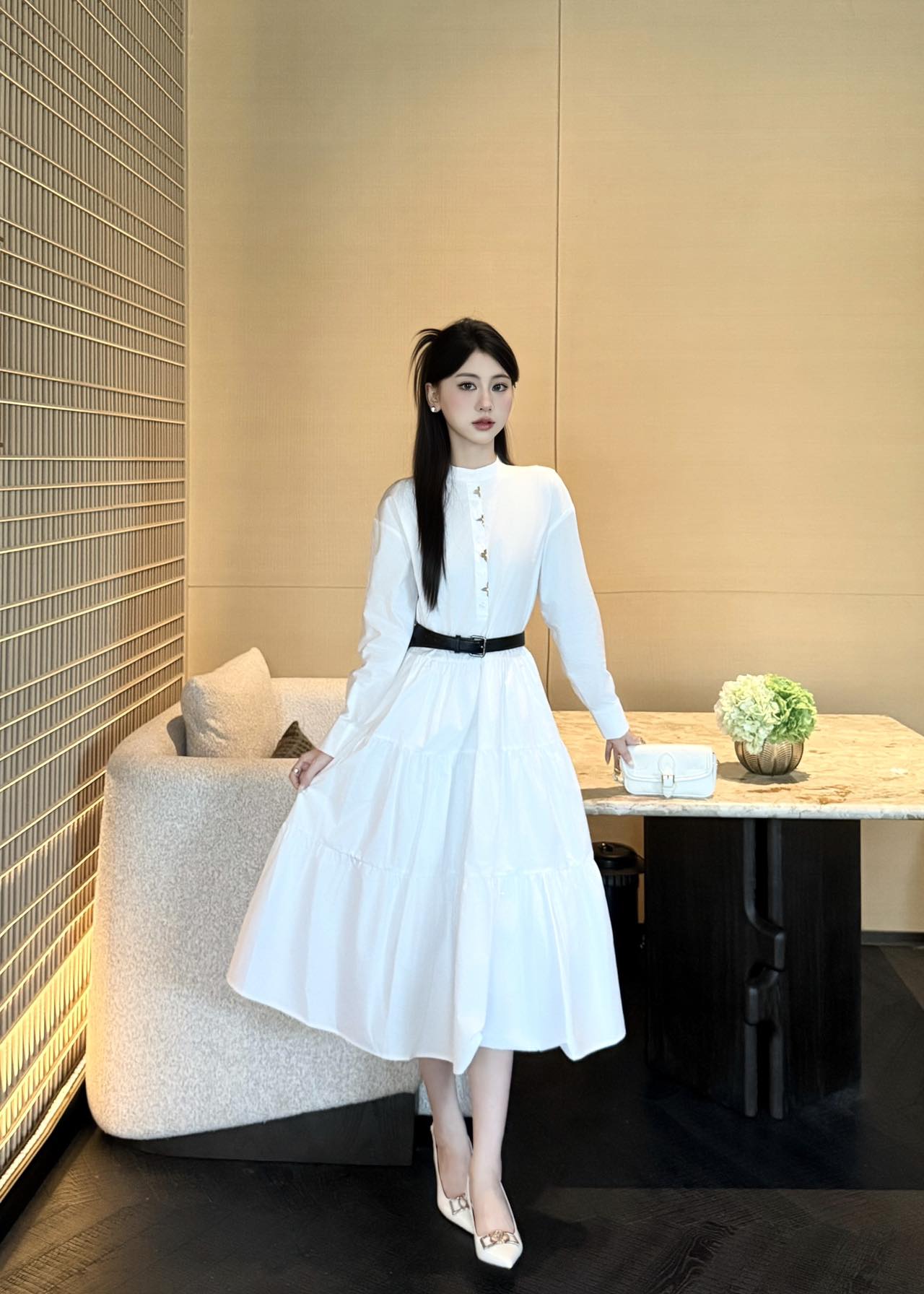 1ouis 25fw belt dress