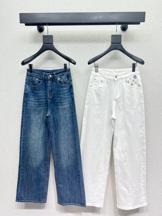 1ouis  25tw  embroidery  jeans
