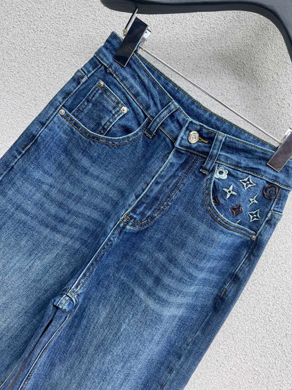 1ouis  25tw  embroidery  jeans