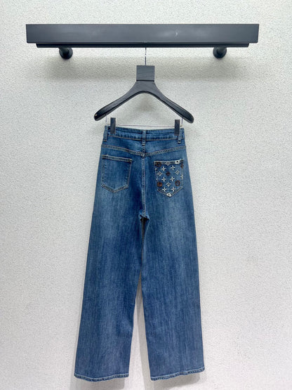 1ouis  25tw  embroidery  jeans