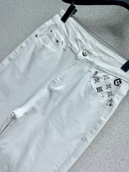 1ouis  25tw  embroidery  jeans