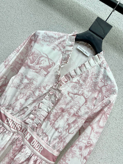 CD 25fw printed dress