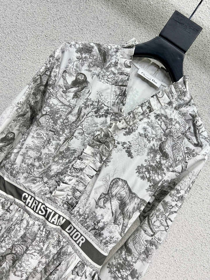 CD 25fw printed dress
