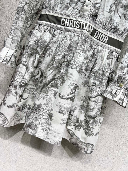 CD 25fw printed dress