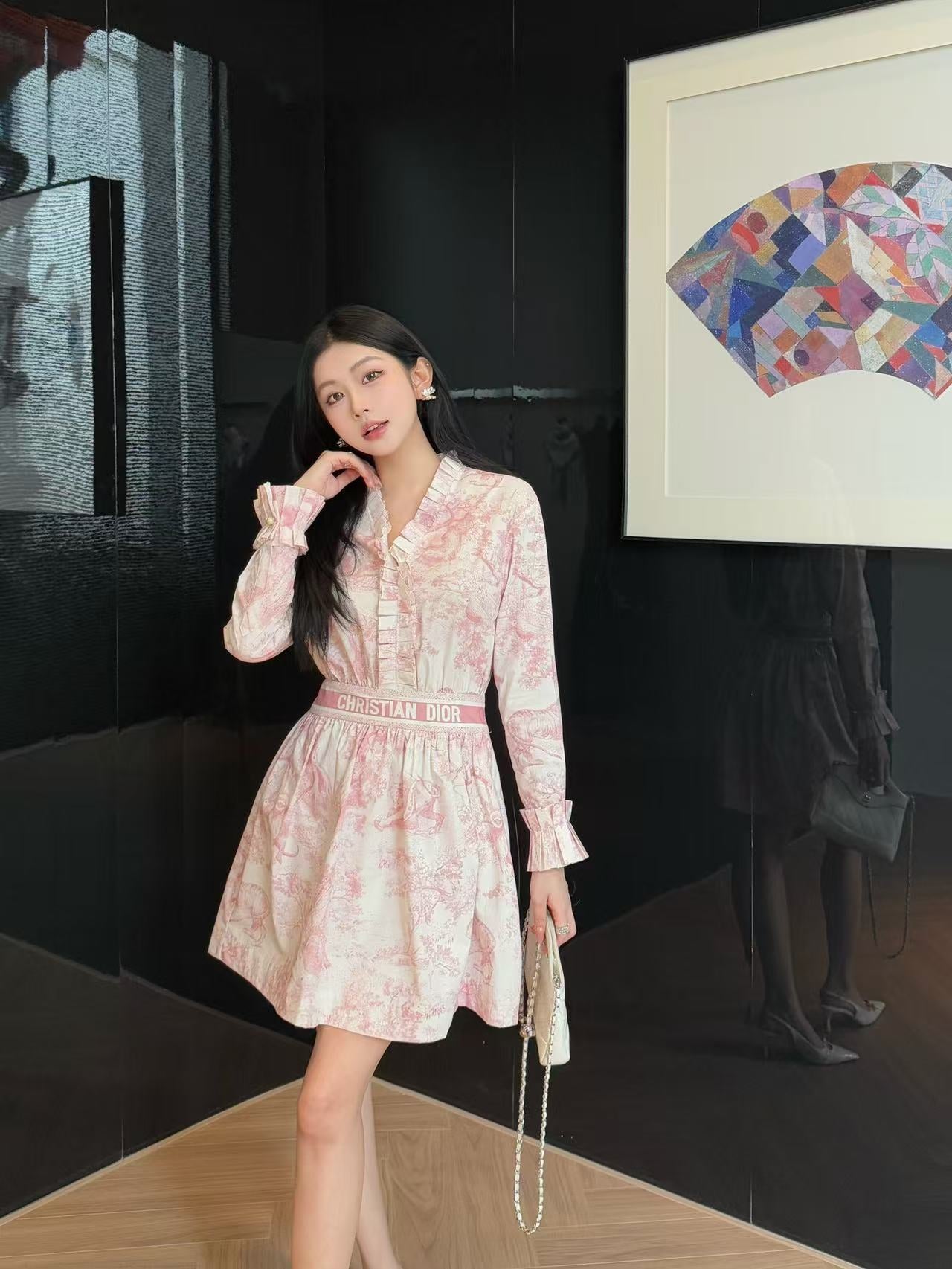 CD 25fw printed dress