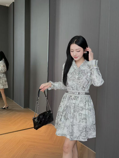 CD 25fw printed dress