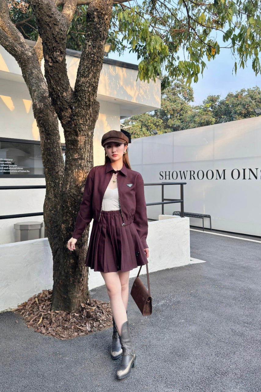 Pra 25fw pleated suit