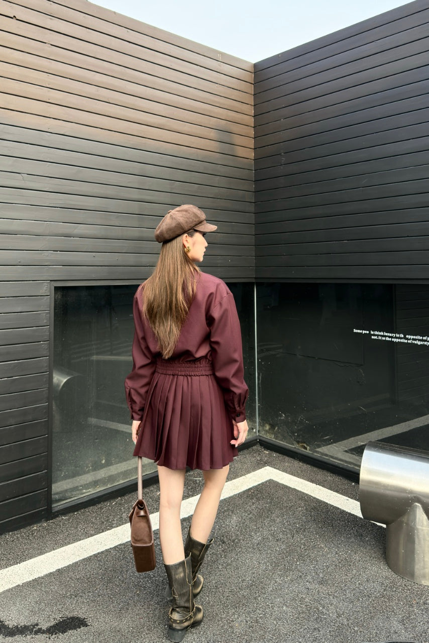 Pra 25fw pleated suit