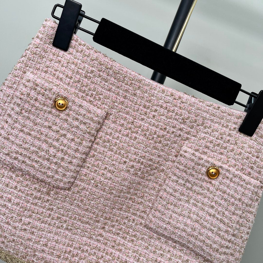 Miu 25fw woven skirt