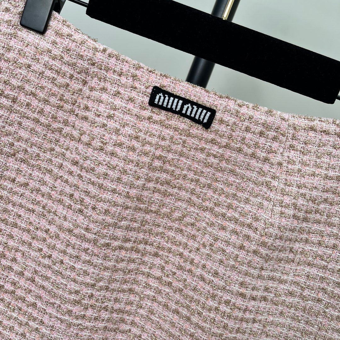 Miu 25fw woven skirt
