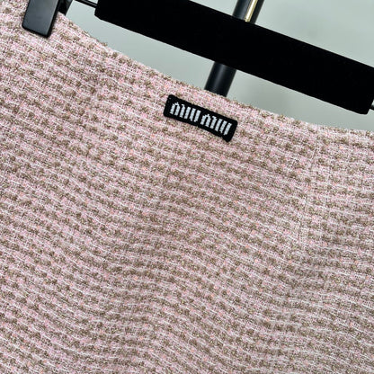 Miu 25fw woven skirt