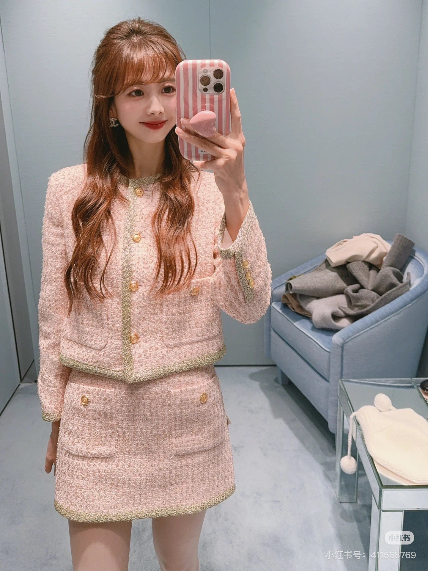 Miu 25fw woven skirt