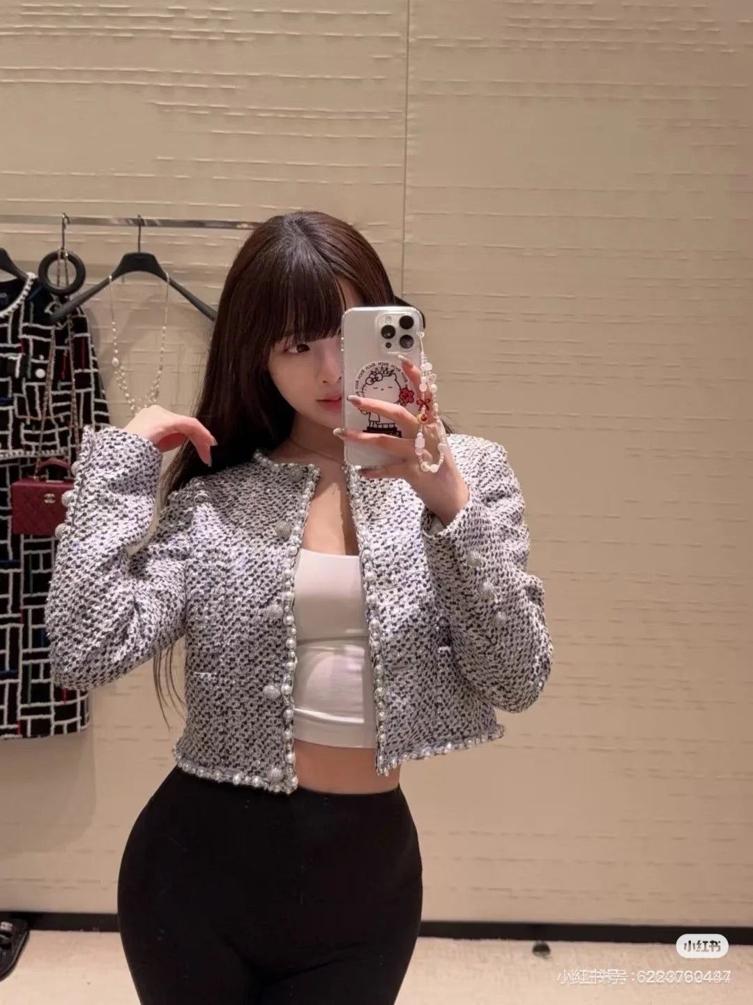 Chan 25fw beaded jacket