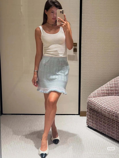 Cha 25fw knitted skirts