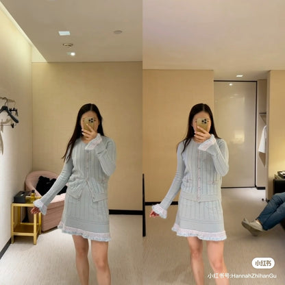 Cha 25fw knitted skirts
