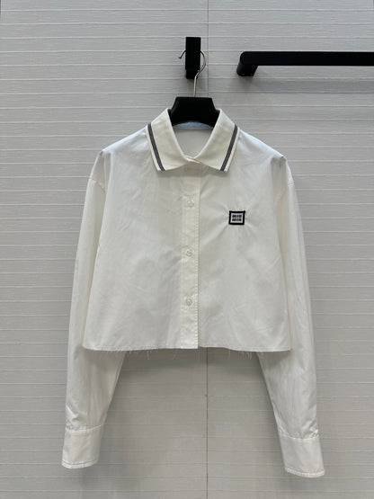 Miu 25fw embroired shirt