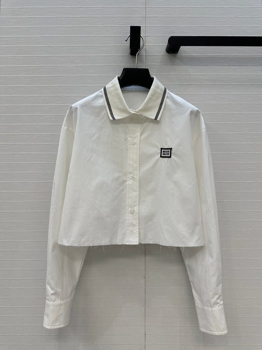 Miu 25fw embroired shirt