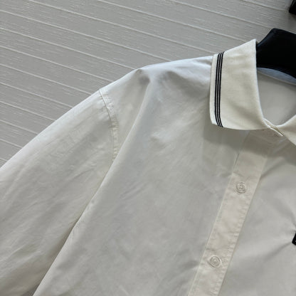 Miu 25fw embroired shirt
