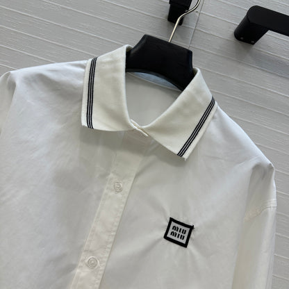 Miu 25fw embroired shirt